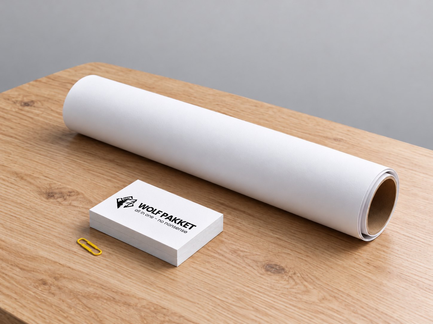 Voorbeeld van visitekaartjes en een banner